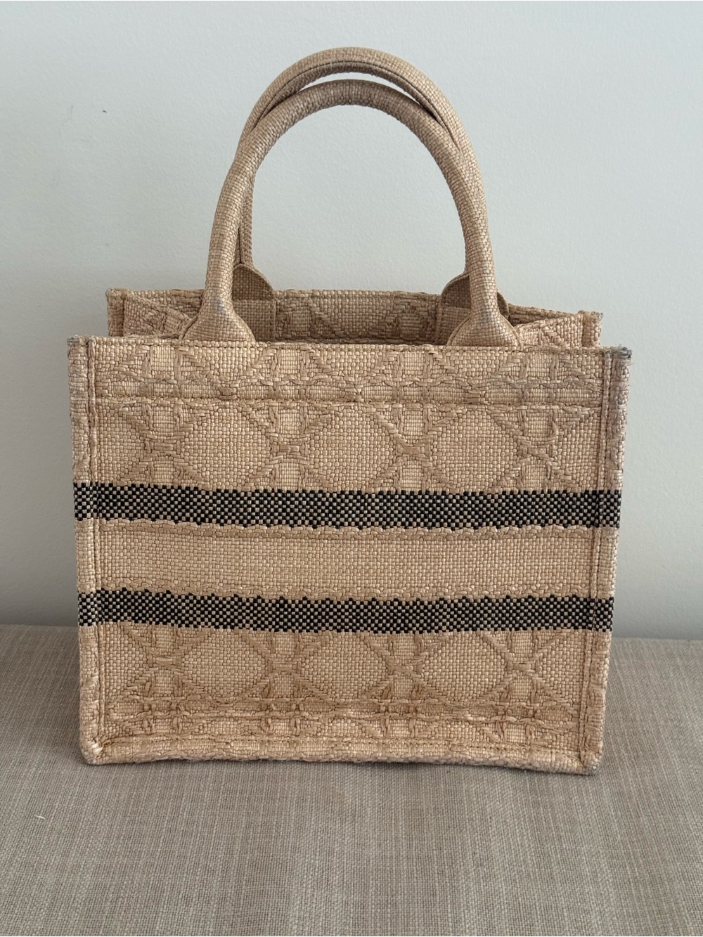 Dior Small Raffia Book Tote - Picture 2 of 7